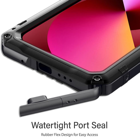 Waterproof Case for iPhone 13 Pro 6.1 Inch, Marrkey Heavy Duty Durable Metal Full Body Protection Case, Shockproof,