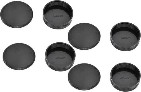 YYOYY 4 Pair Camera Rear Lens Cover and Body Set, Hard Plastic Accessories for M42 Screw Mount Cameras, Lightweight
