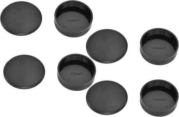 YYOYY 4 Pair Camera Rear Lens Cover and Body Set, Hard Plastic Accessories for M42 Screw Mount Cameras, Lightweight