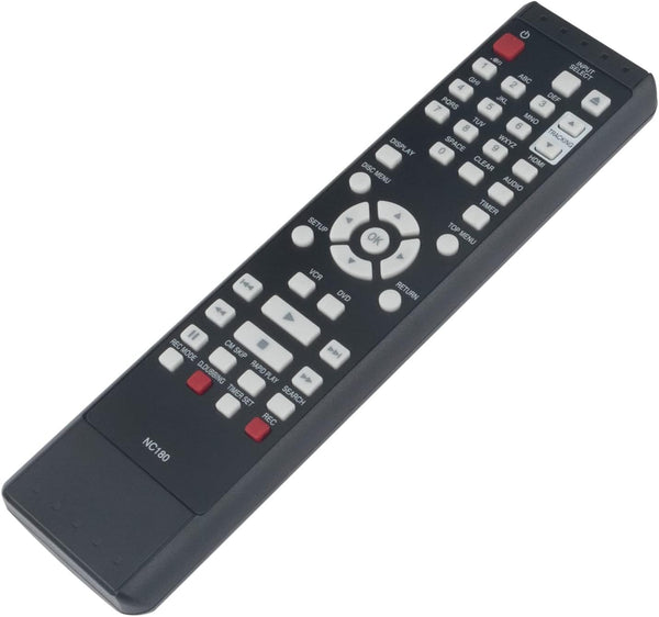NC180 Remote Control Replacement, WINFLIKE NC180UH DVDR VCR Combo Remote for Funai DVD Recorder