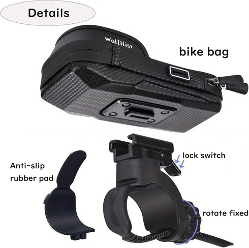 EVA Waterproof Bike Phone Holder, Front Frame Bag, Top Tube Bicycle Phone Mount with Rain Cover, Cycling Pouch, Gifts