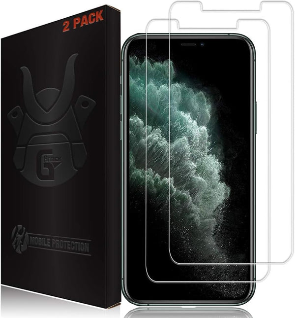 2 Pack Tempered Glass Screen Protector for iPhone 11 Pro Max & Xs Max - 6.5" Case Friendly, Lifetime Replacement Cover