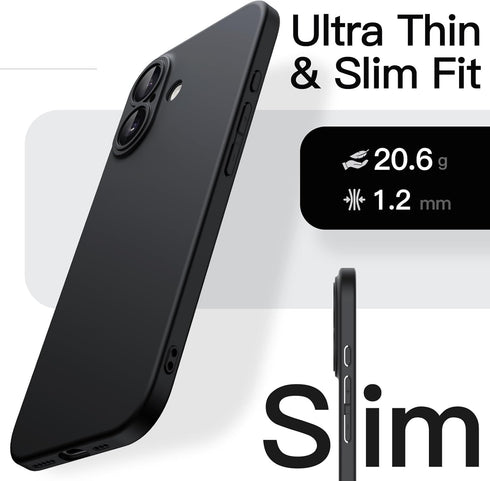 JETech 17 6.3-Inch, Slim Case for iPhone Ultra-Thin Lightweight Minimalist Phone Cover with Camera Lens Protection