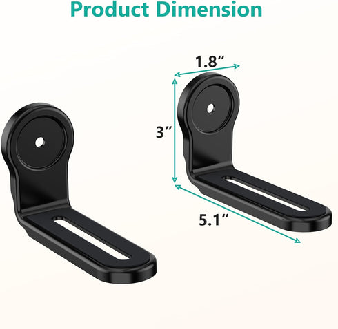 WALI Sound Bar Mounts Under TV, Universal Soundbar Wall Mount Shelf with Anti-Skid Pad, Drywall Studless Soundbar Mount Easy to Install for All Types of Wall (SLK203), Black