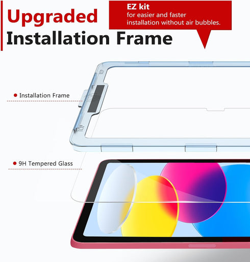A16 11th/10th (11/10.9 Inch, 2025/2022), 1 Pack bersem Screen Protector Compatible with iPad Generation Tempered Glass