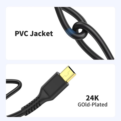 Durable 3ft Mini USB Cable, Standard USB 2.0 to Mini B Male Charger for PS3, MP3, Camera, Dash Cam, Garmin GPS, Hero 3+