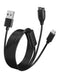 Bicmice Multi Charger Cable for Garmin Instinct, Vivoactive, Forerunner, 2 in 1 USB Charging Cable with USB-C