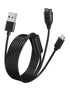 Bicmice Multi Charger Cable for Garmin Instinct, Vivoactive, Forerunner, 2 in 1 USB Charging Cable with USB-C