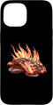 Chocolate Covered Bacon American Food Designs Chocolate Covered Bacon With Flames Case for iPhone 15