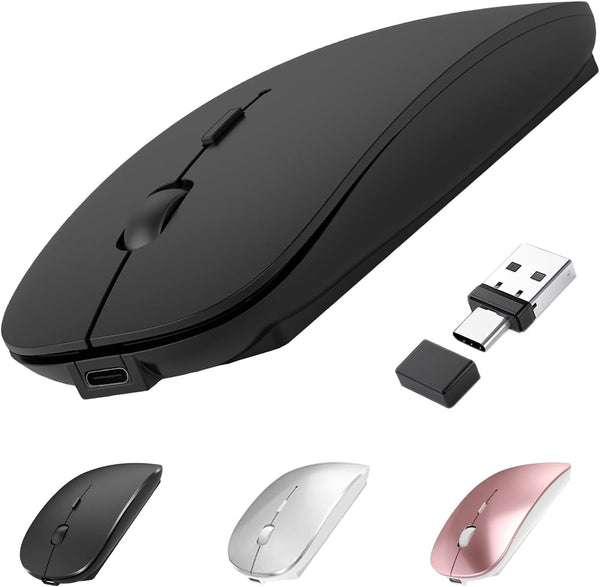 Bluetooth Wireless USB C Mouse, Rechargeable for MacBook Pro, Wireless Type C Mouse for Apple and Surface Pro
