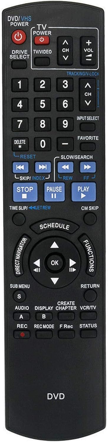 WINFLIKE N2QAYB000197 Replacement Remote Compatible with Panasonic DVD Player DMR-EZ485VK DMR-EZ37V DMR-EZ485V
