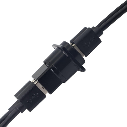 QIANRENON USB 3.0 Dual USB Panel Mount Solderless Connector, Female to Female Coupler for Audio and Video