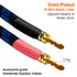 UCINNOVATE 11 AWG HiFi BFA Z Plugs Banana Speaker Cables, 4 Pack, 20cm Audiophile OFC Gold Plated