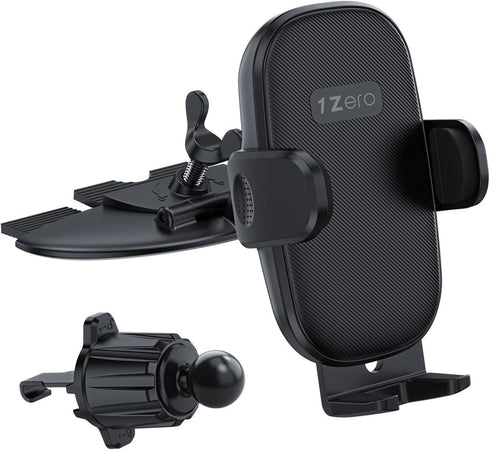 1Zero Easy One-Button Release CD Phone Holder for Car, Universal Air Vent &