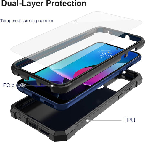 Ailiber Moto G Power 2022 Case, Moto G Play 2023 Case with Screen Protector, Dual Layer Shockproof Protection, Camo