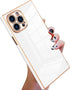 KANGHAR Case for iPhone 13 Pro Max Luxury Cute Plating Electroplated Design Full-Body Anti-Scratch Shockproof Bumper