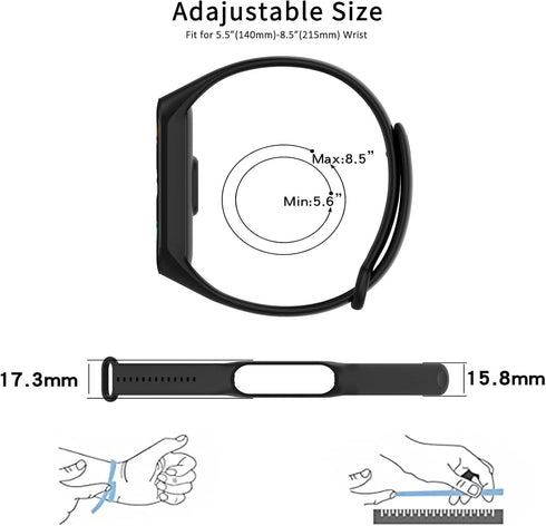 Replacement Bands for Mi Band 7 Strap, Colorful Silicone Wristbands Compatible with Xiaomi Mi Band 7 Accessories