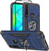 HNHYGETE Tough Rugged Case for Moto G Power 2020, Shockproof with Screen Protector, 360 Rotation Ring Kickstand, Blue
