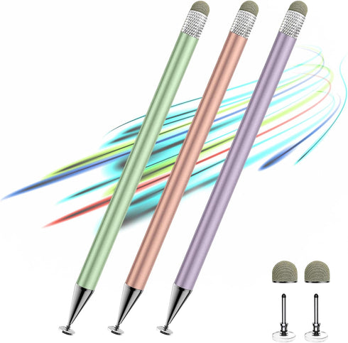 Zhao Cai Jin Bao Stylus Pen for Touchscreen,3pcs 2in1 High Precision Sensitivity Stylus, Suitable for iPhone/ipad/Android