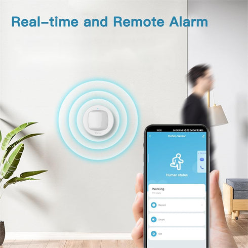 HEIMAN WiFi Smart Motion Sensor, Wireless Home Security PIR Motion Detector, Real-Time App Notifications