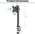 MOUNTUP Adjustable Single Monitor Mount for Max 32 Inch Flat Curved Screen, VESA 75x75 & 100x100, Black