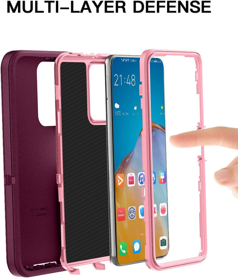 AICase Heavy Duty Case for Galaxy A14 5G, Full Body Rugged Shockproof/Dust Proof Military Protective Cover (Purple)