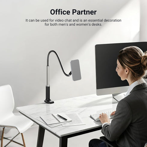NEEWER 360 PA151 Basics Magnetic Phone Stand for Desk, Overhead Table Cellphone Holder Clamp Mount with Flexible Arm