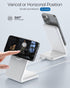 Mag-Safe Charger Stand with 20W Adapter, 5Ft USB-C Cable for Apple iPhone 15/14/13/12 - Grey