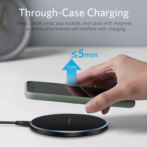 20W Fast Wireless Charger Pad, Phone Charging Station for iPhone 14/15/13/12/11/SE/X/AirPods, Fast Charge for Samsung