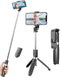 BGJOY Selfie Stick Tripod Extendable Phone Tripod Stand with Wireless Remote Portable Lightweight