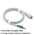 KCSJXF 5Pin GX16 1.2m Pro Coiled Keyboard Cable, Double-Sleeved Mechanical Keyboard Cable with Aviator, USB A to USB