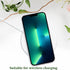 Glitter Case with Ring Holder for iPhone 13 Pro, Clear Kickstand Soft TPU Rubber Bumper, Silver