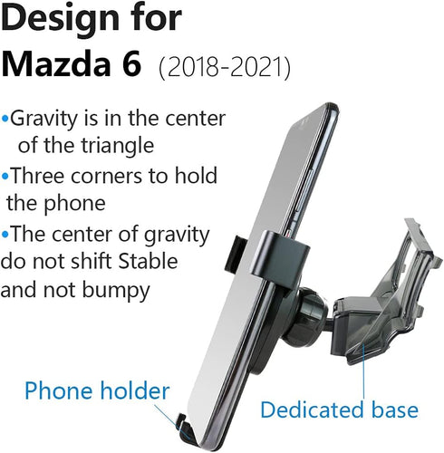 Car Phone Holder for Mazda 6 2018-2021, Auto Accessories Navigation Bracket, Mobile Cell Phone Mount