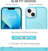 BENTOBEN Magnetic iPhone 13 & 14 Case, Lake Blue Translucent Matte Phone Cover Compatible with MagSafe