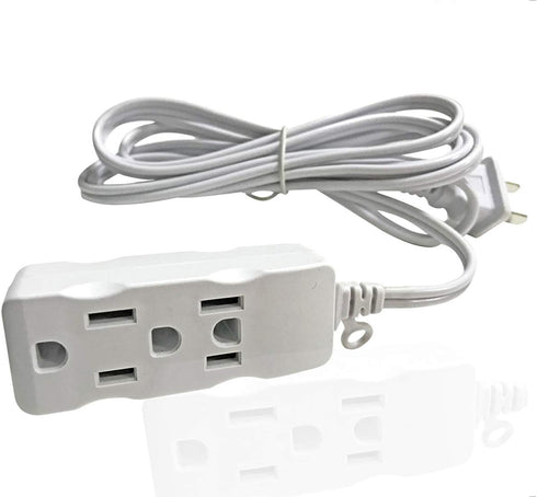 Multi Plug Extender Box, 3 Outlet Power Strip with Flat Pins Socket, 3FT, 6Ft, 9Ft, 15Ft Long Extension Cord