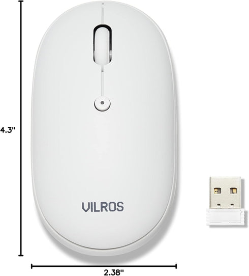 Vilros Dual Mode Wireless & Bluetooth Mouse - Ideal for Raspberry Pi