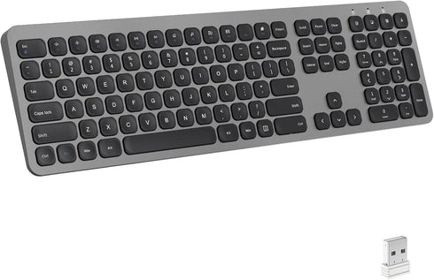 cimetech 2.4GHz Wireless Keyboard with Number Pad Full Size Design for Laptop Desktop