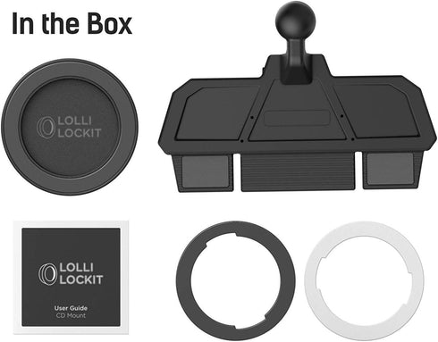 ENCASED LolliLockit CD Car Mount for Pop Phone Holder Grip, Magnetic Socket Holder (Patent Pending)