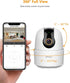 Imou 2.5K WiFi Camera, Indoor Pet Dog Camera, 360° Home Security Wireless IP Baby Camera, Night Vision