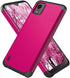 TJS Nokia C110 N156DL Case with Tempered Glass Screen Protector, Dual Layer Hybrid Magnetic Shockproof Protection (Pink)