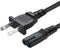 2 Prong AC Power Cord for ONN. 100008734 100008736 Large Medium Party Speaker, Roku Smart Soundbar Replacement