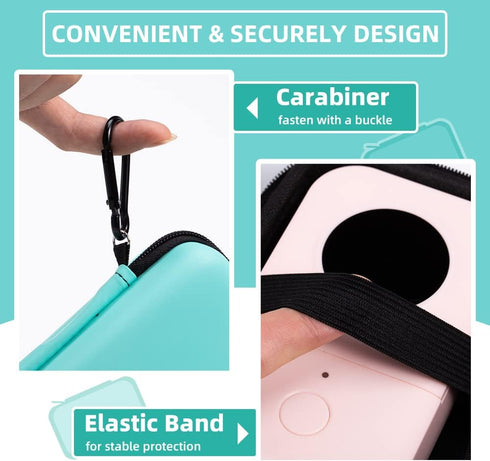 Phomemo D30 D35 Label Maker Case, Waterproof Storage Bag Compatible with NELKO P21/NIIMBOT D11/JADENS D110/SUPVAN E10 Label Printer, Fits for Mini Bluetooth Labels Sticker Machine, Box only