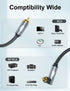 EMK 90 Degree RCA Cable, Male to Male Subwoofer Cable with Gold Plated Connectors, Pack of 2 (6 Feet)