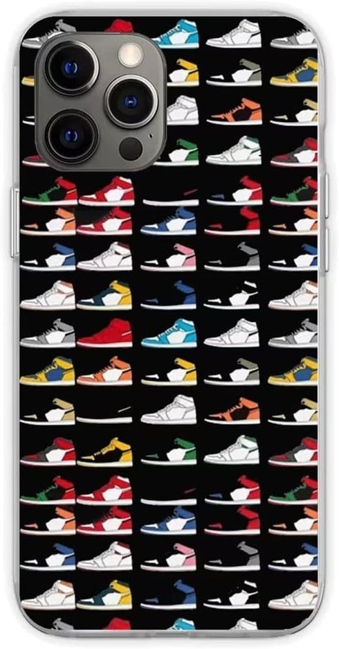 iPhone 13 The God of Basketball Sneaker Aesthetic Color Shoes Silicone Shockproof Protective Phone Cover