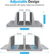 OMOTON Updated Dock Version Vertical Laptop Stand, Adjustable Desktop Holder for MacBook/Surface/Samsung/HP/Dell/Chrome