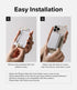 Ringke Side Slot Card Holder for Phone Case, Business Card Holder for iPhone, Galaxy, and Pixel, Clear Mist