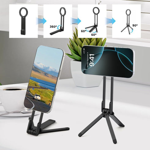 WeiLingBo 17/16/15/14/13/12 Magnetic Phone Tripod,Aluminum Alloy Flexible Tripod for Cell Phones,Travel Essential