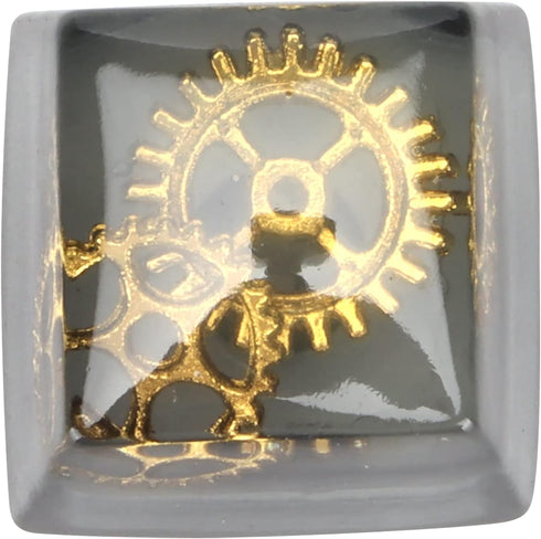 Zopsc Game Resin Keycap, Cute Custom Handmade Keycap for Game Players and Keyboard Enthusiasts, Black Gear