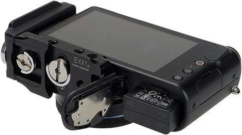 Fotodiox Exxy Omni Jr. Universal L-Bracket for Smaller Mirrorless Cameras, All Metal Black Hand Grip for Quick Releases