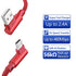 Micro USB Android Cable, KSun.Y (2 Pack 3FT) Right Angled Fast Charging Cord for Samsung Galaxy, Motorola (Red)